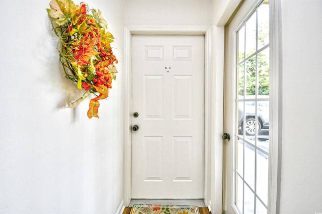 view of doorway to outside