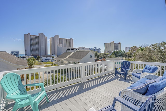 view of wooden deck