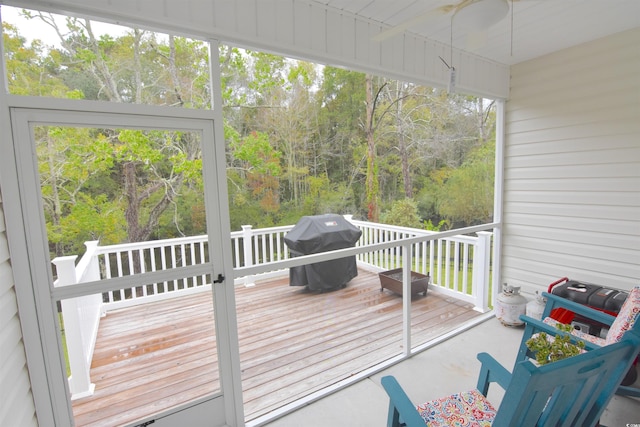 view of sunroom