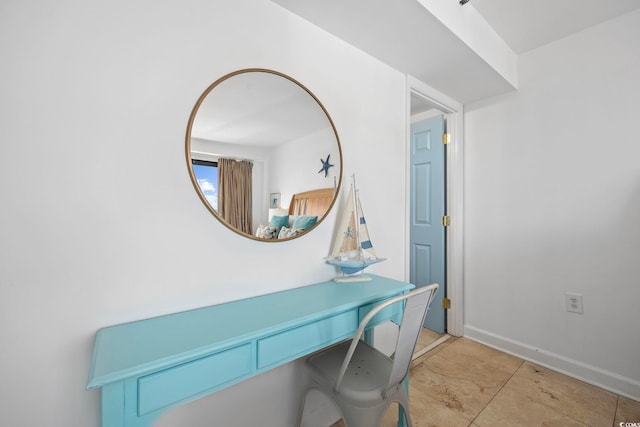 interior space featuring tile patterned flooring