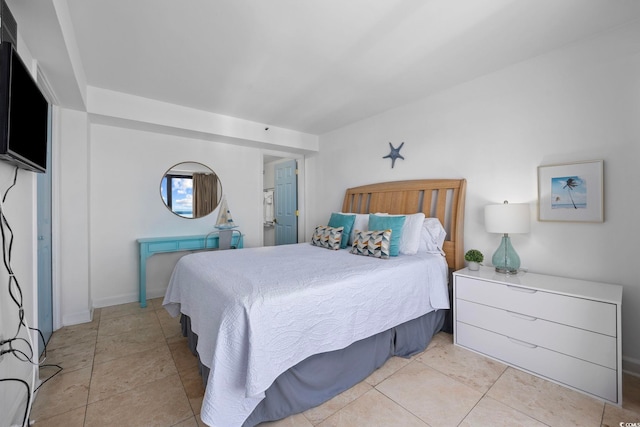 view of tiled bedroom