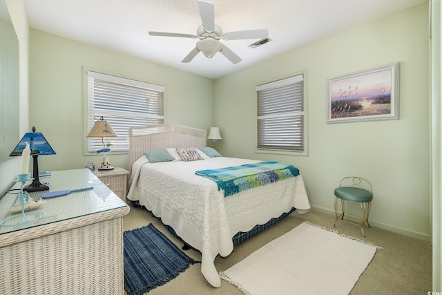 206 56th Ave N, North Myrtle Beach, SC 29582 - bedroom featuring carpet floors, ceiling fan, and baseboards