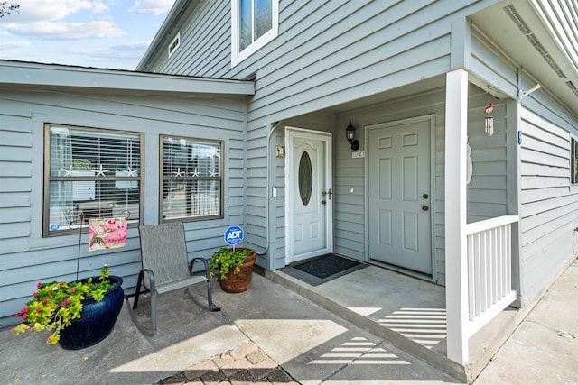 view of doorway to property