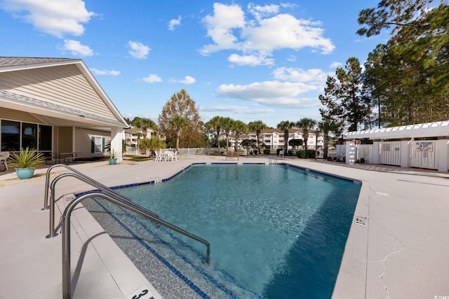 view of pool with a patio area