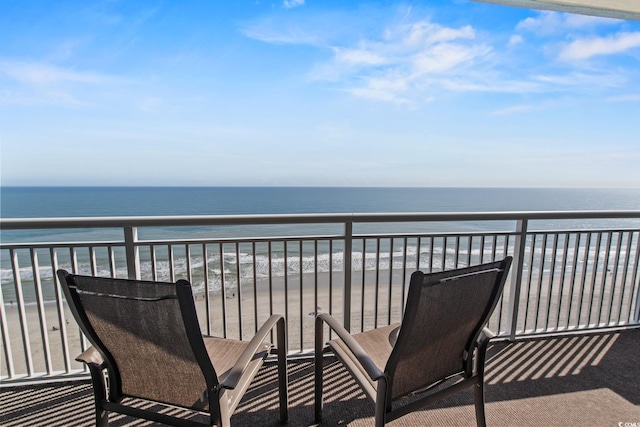 2709 Ocean Blvd S Unit 1202, Myrtle Beach, SC 29577 - balcony featuring view of water and beach