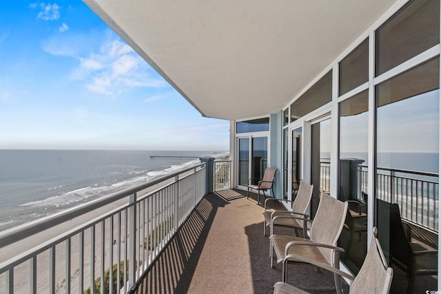 2709 Ocean Blvd S Unit 1202, Myrtle Beach, SC 29577 - balcony featuring view of water and beach