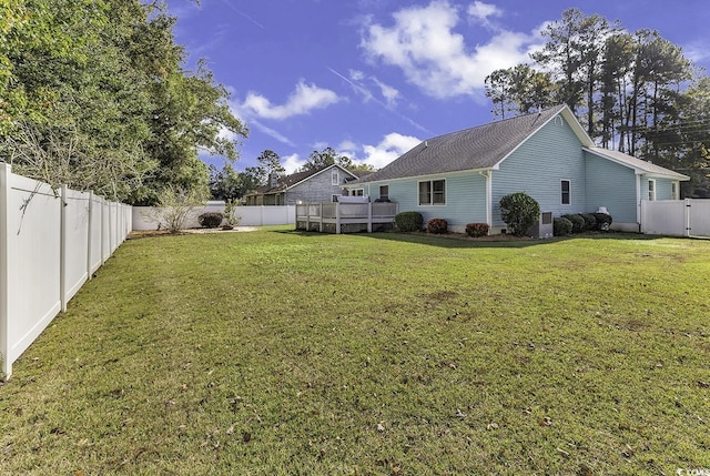 153 Garden Ave, Georgetown, SC 29440 - view of yard with a wooden deck