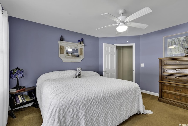 153 Garden Ave, Georgetown, SC 29440 - bedroom featuring carpet flooring, baseboards, and ceiling fan