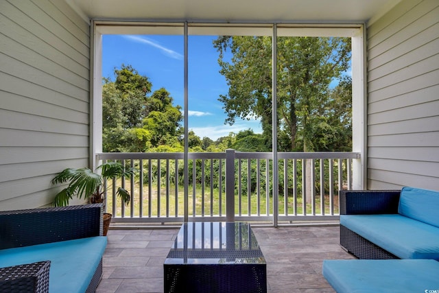 view of sunroom