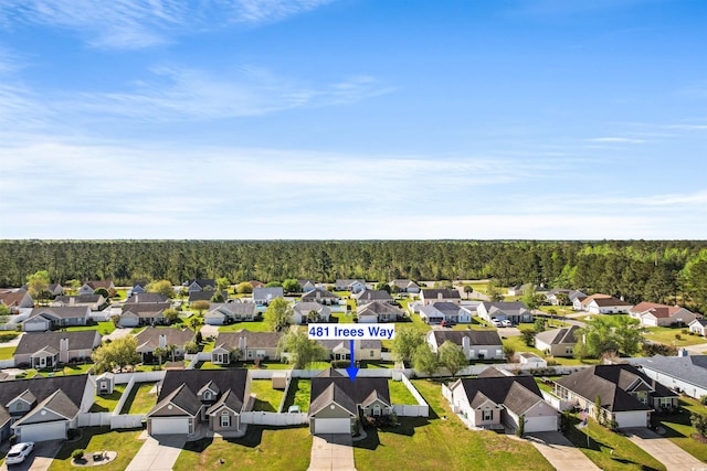 481 Irees Way, Longs, SC 29568 - aerial perspective of suburban area with a heavily wooded area