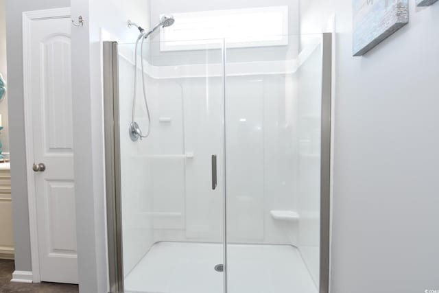 bathroom with walk in shower