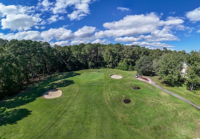 bird's eye view of a golf club