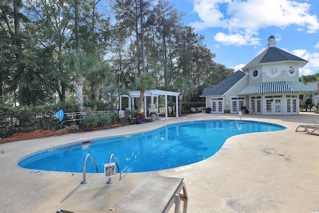 view of pool with a patio