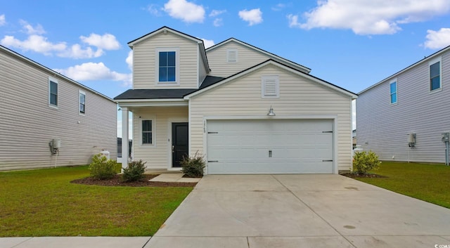 1560 Swing Bridge Way, Myrtle Beach, SC 29588 - traditional-style house with a front yard, driveway, and an attached garage