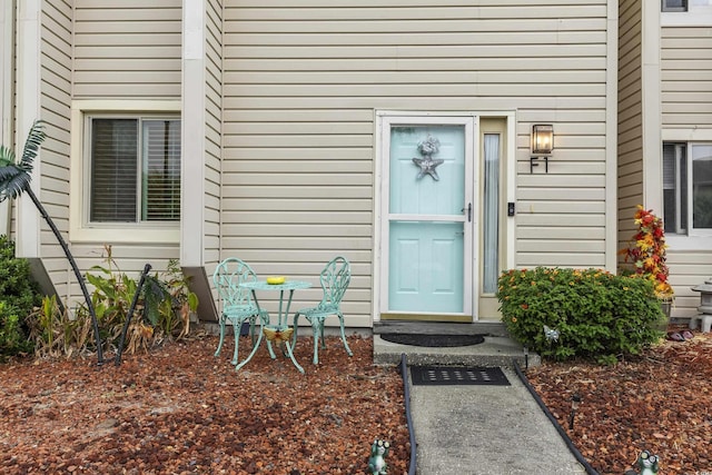 view of doorway to property