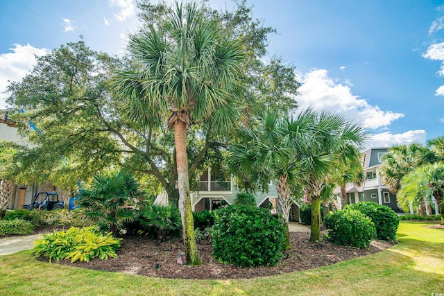 view of front of home with a front lawn