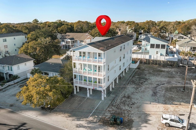 drone / aerial view featuring a residential view