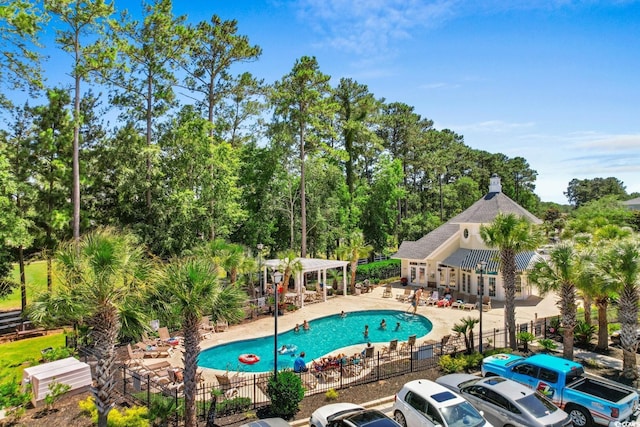 view of pool with a patio