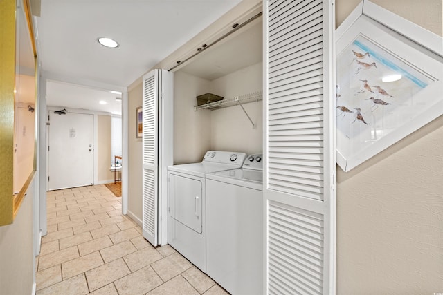 laundry area featuring washer and clothes dryer