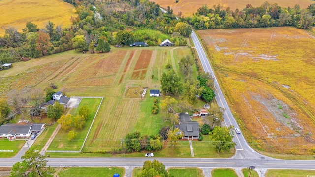 drone / aerial view featuring a rural view