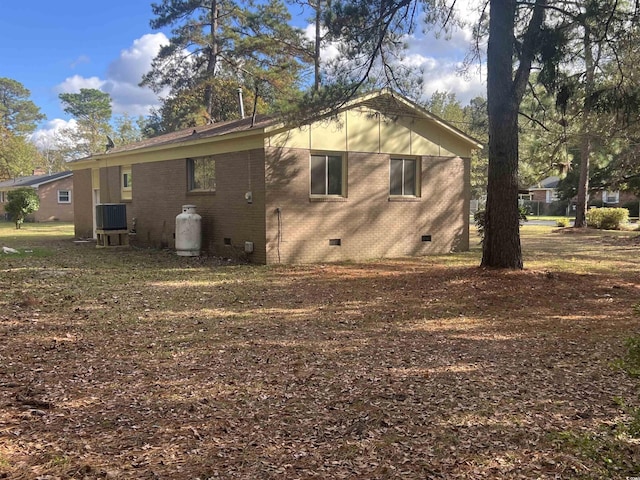 view of property exterior featuring central air condition unit