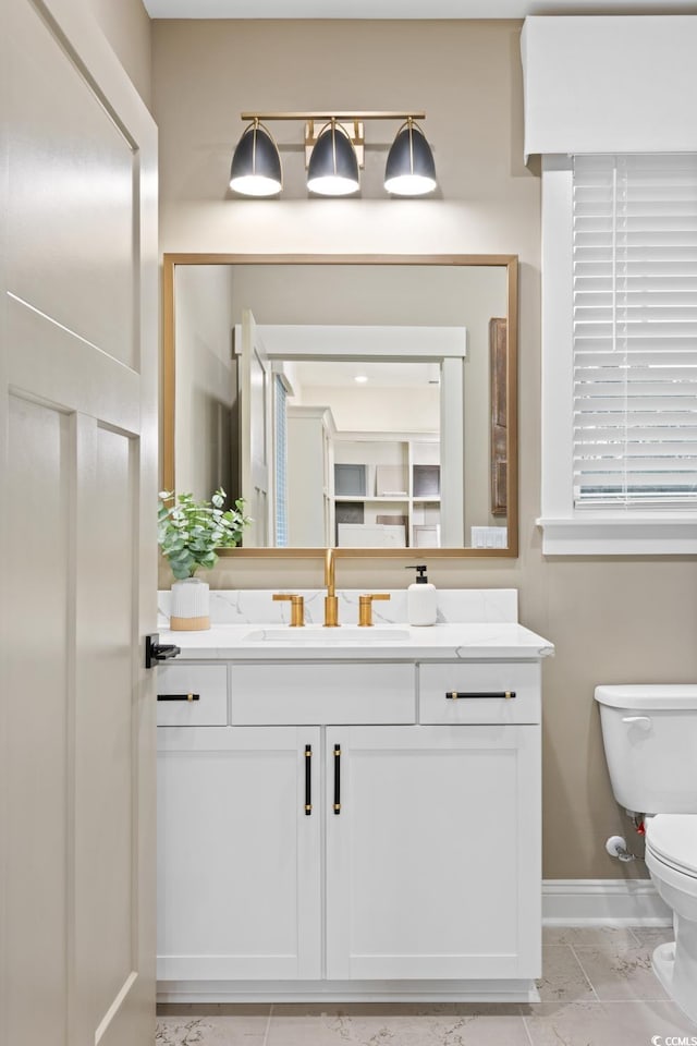 8479 Duke Pl Unit 34, Myrtle Beach, SC 29572 - bathroom featuring vanity and marble look tile flooring