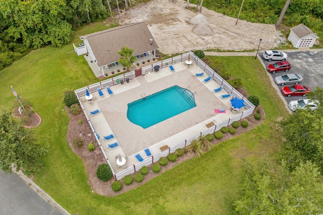 428 Meadow View Ct, Longs, SC 29568 - view from above of property with a pool area