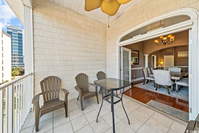 304 76th Ave N Unit D, Myrtle Beach, SC 29572 - balcony with a ceiling fan and outdoor dining space