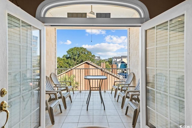 view of sunroom