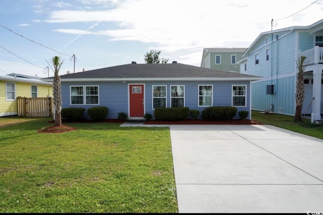 309 21st Ave N, North Myrtle Beach, SC 29582 - ranch-style house with a front yard