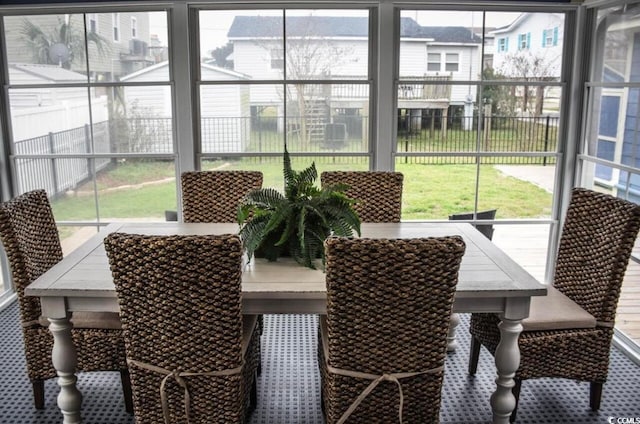 view of sunroom / solarium