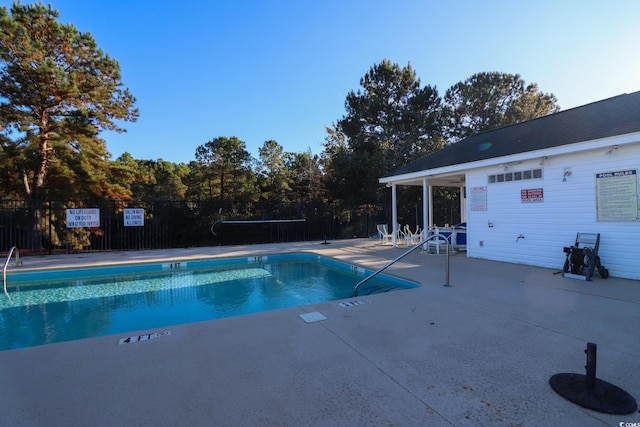 view of pool with a patio