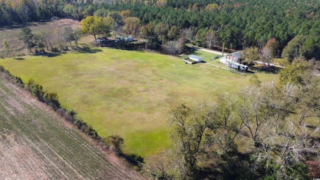 bird's eye view featuring a rural view