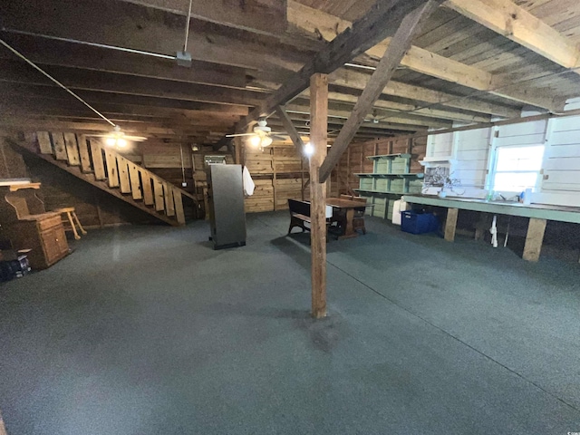 view of basement