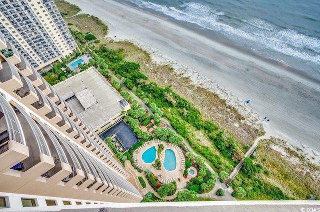 8500 Margate Cir Unit 2704, Myrtle Beach, SC 29572 - drone / aerial view of a pool and a large body of water