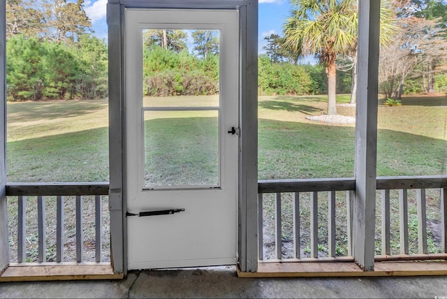 view of doorway to outside