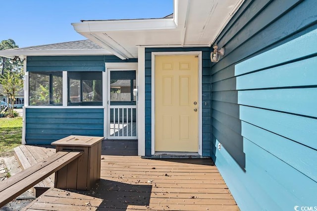 view of doorway to property