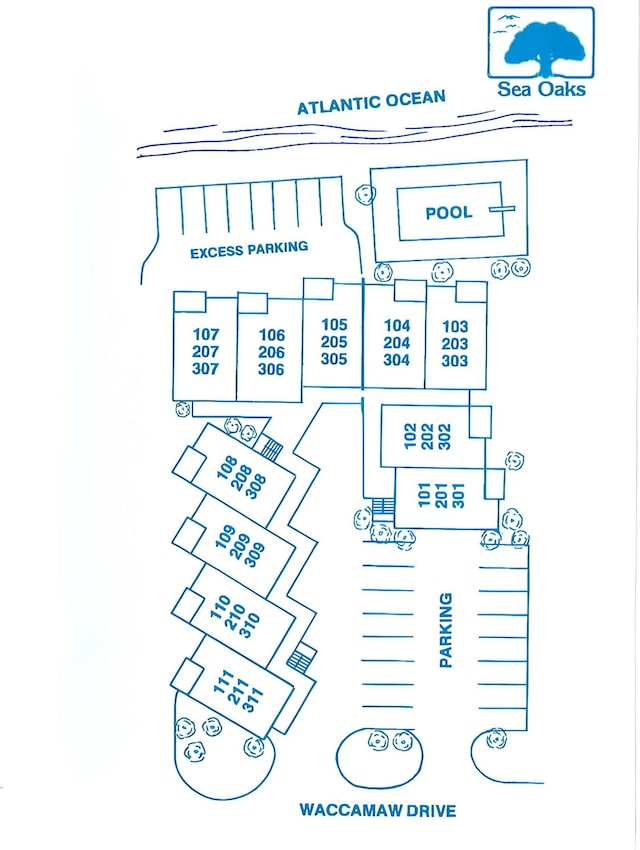 814 N Waccamaw Dr Unit 311, Garden City Beach, SC 29576 - view of floor plan / room layout