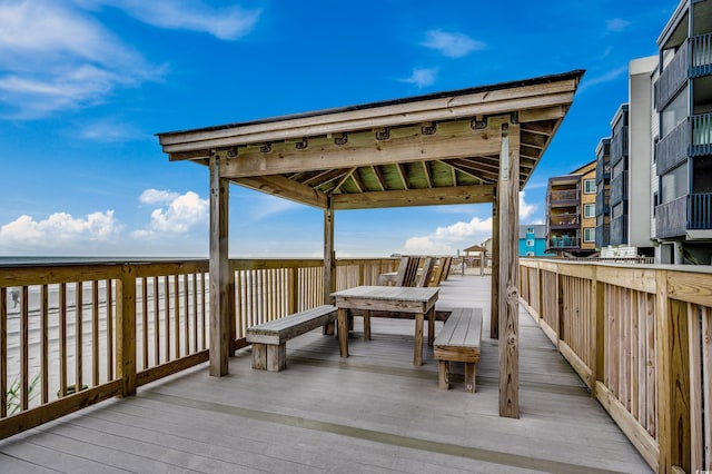 814 N Waccamaw Dr Unit 311, Garden City Beach, SC 29576 - wooden deck featuring a gazebo