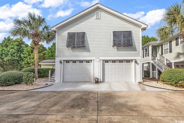 view of home's exterior featuring a garage