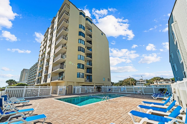 view of pool with a patio