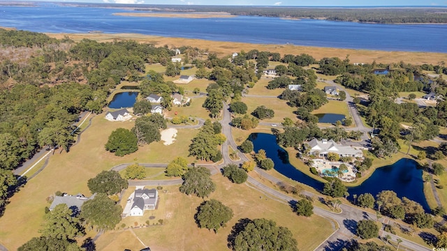 852 Comanders Island Rd, Georgetown, SC 29440 - aerial view of property and surrounding area featuring a large body of water