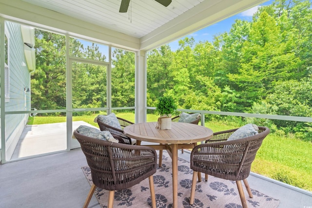 852 Comanders Island Rd, Georgetown, SC 29440 - sunroom / solarium featuring ceiling fan