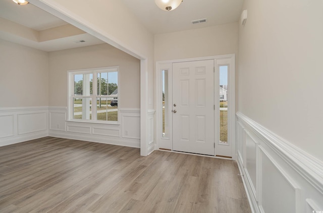 entryway featuring light hardwood / wood-style floors