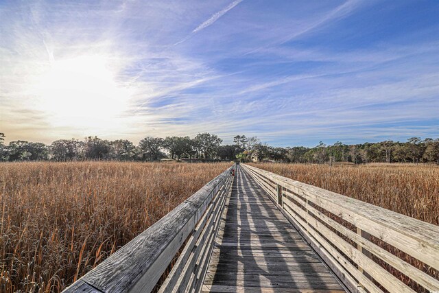 view of dock area