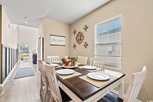 dining room featuring wood-type flooring