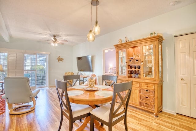 5102 Sweetwater Blvd -, Unit Murrells Inlet, SC 29576 - dining space featuring light wood-type flooring and a ceiling fan