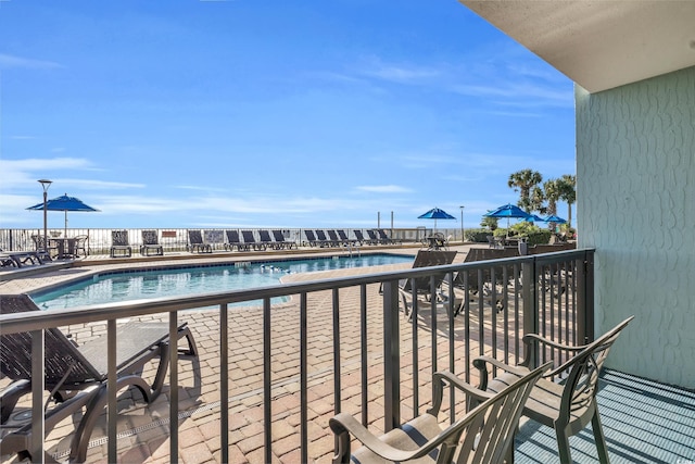 2311 S Ocean Blvd Unit 139, Myrtle Beach, SC 29577 - balcony featuring view of pool area