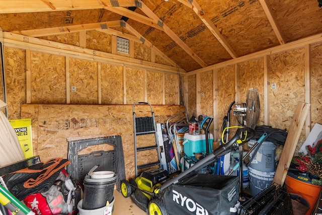 view of storage room