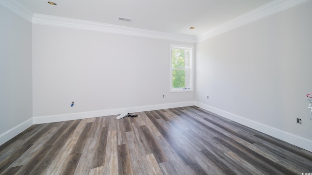 1010 Club House Dr, North Myrtle Beach, SC 29582 - spare room featuring wood finished floors, baseboards, and ornamental molding
